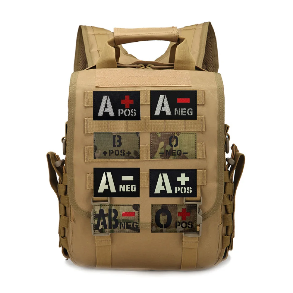 Аксессуар для уличной сумки значок IR светящийся лазерный вырез 8x5 см Тип крови A