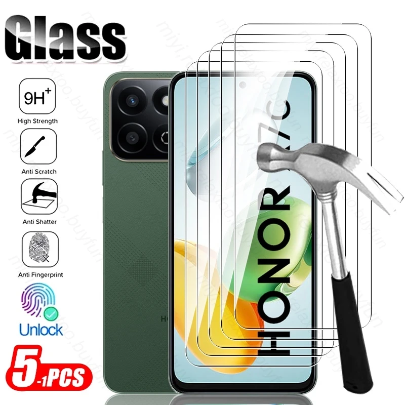5-1 шт. защитный стеклянный чехол для Honor X7c 4G 5G прозрачное закаленное стекло HD на