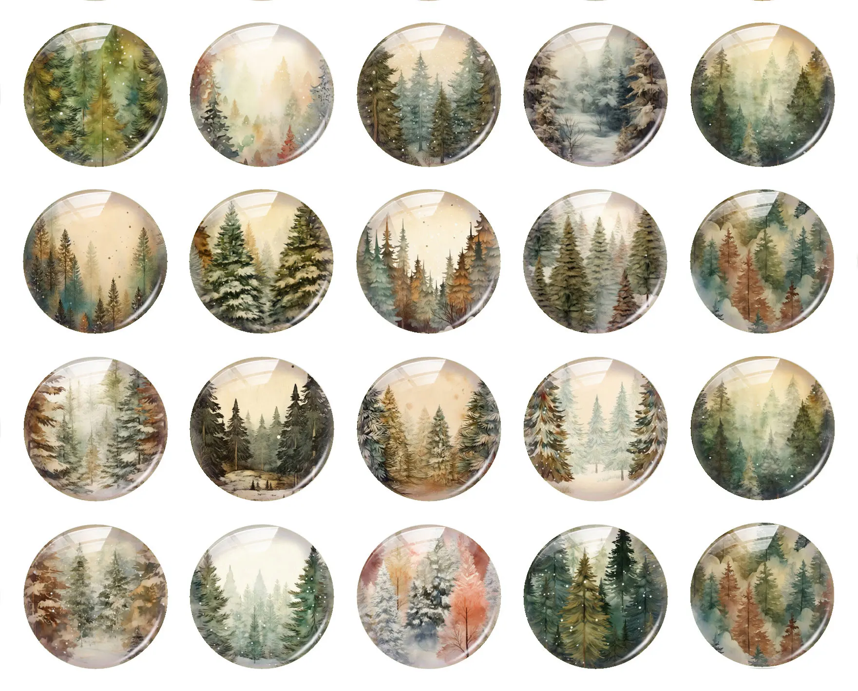 Рождественская сосновая елка ручной работы стеклянные подвески с кабошоном и