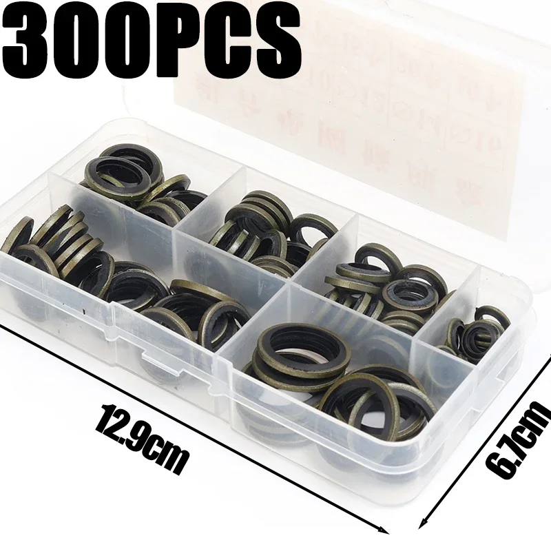 

300/200/100x автомобильный масляный поддон, сливная прокладка, дренажный болт, прокладка, резиновая пробка для слива масла, прокладка M6-M16, сменная шайба, уплотнительное кольцо, набор