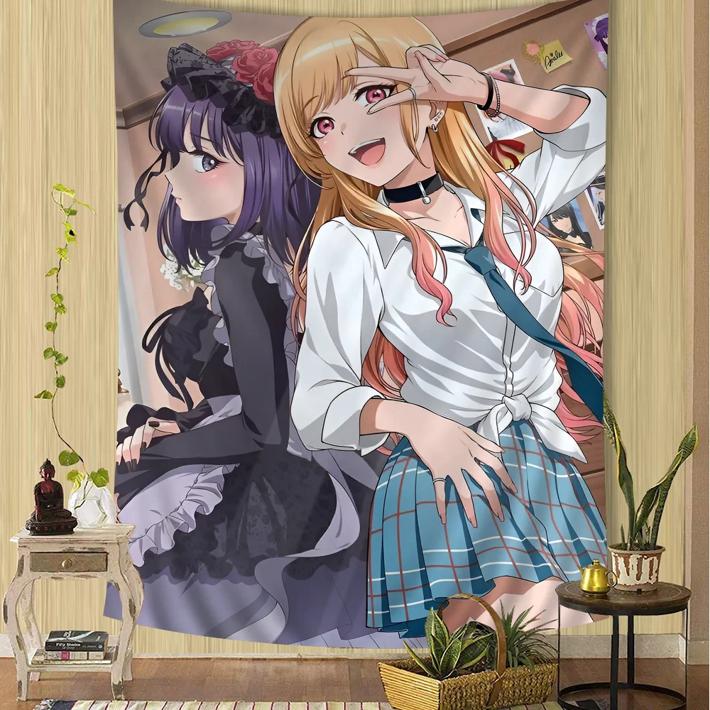 My Dress-Up Darling Anime Tapestry Hanging Tarot Hippie Wall Rugs Dorm Home Decor