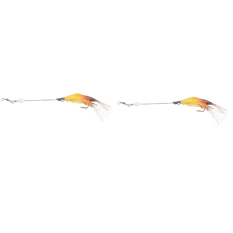 

10Pcs/Lot Shrimp Soft Lure 9Cm/6G Fishing Artificial Bait With Glow Hook Swivels Anzois Para Pesca Rigs Fishing Lure