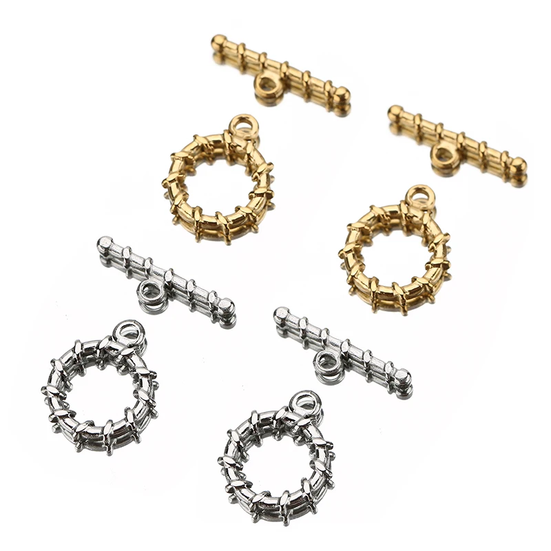

4 Sets Stainless Steel Twist Rope OT Clasps Connectors for DIY Necklace Bracelet Thick Hooks Finding Jewelry Making Accessorie