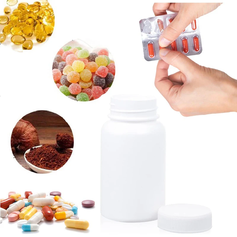 

Пустые портативные многоразовые пластиковые круглые бутылки, шт., 15-мл, контейнеры для хранения жидкости с широким мундштуком и твердым порошком, банки для таблеток, коробки