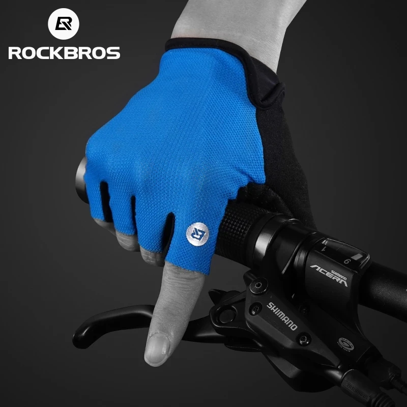 

ROCKBROS Cycling Gloves Half Finger Bike Gloves Shockproof Breathable MTB Mountain Bicycle Gloves Men Sports Cycling Clothings