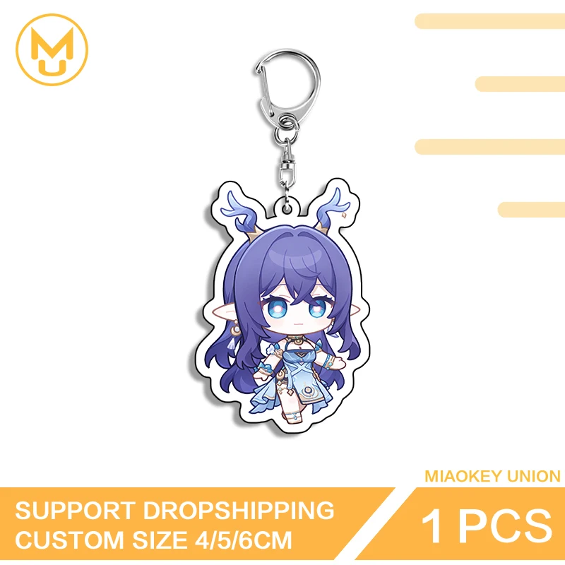 Фото Genshin Impact Lauma Chibi Girl Интересный Художественный Привлекательный Солнцезащитный Крем Двусторонний Брелок Острый Универсальный Модные Ювелирные Изделия №2