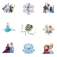 disney cute elk and snow treasure animated characters lapel pin frozen girl fashion pin epoxy acrylic ladies accessories