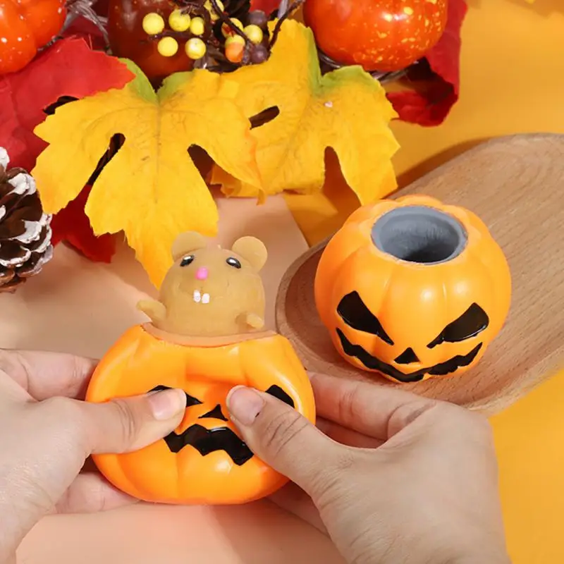 

Reduce Pressure Halloween Pumpkin Ghost Creative 7x5.5cm Bouncy Toys Decompression Toys Stress Relief Toy Funny Tpr Spoof