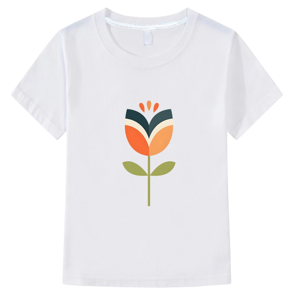 

Hhenri Mmatisse Flower Graphic T-shirts for boys/Girls 100% Cotton Short Sleeve Summer Tees Children Kawaii Printing Tshirts