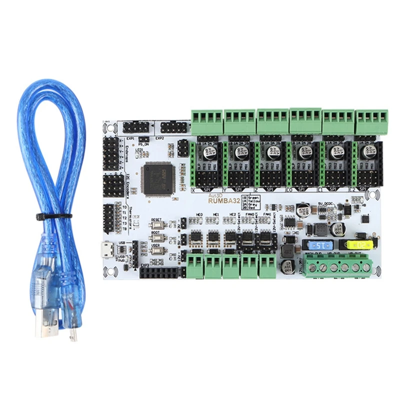 

Brand New RUMBA32 Main Control Board Support Marlin 2.0 32-bit Rumba Upgraded Processor: STM32F446 180MHz 512Kb Memory