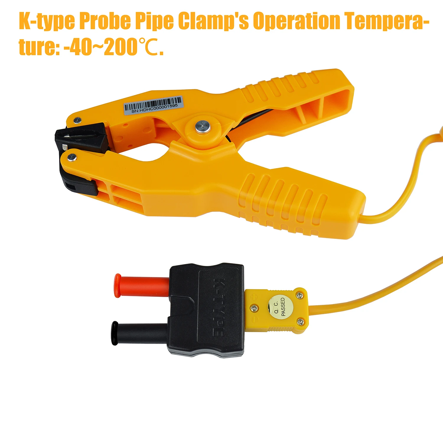 ZIBOO 69140 Термометр K-типа зажим для температуры труб HVAC размеры от -40 до +392 градусов