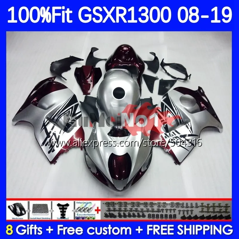

Обтекатель Hayabusa для SUZUKI GSXR 1300 CC GSXR-1300 29No.171 red Silver GSXR1300 2008 2009 2010 2011 2012 2013 14 15 16 17 18 19