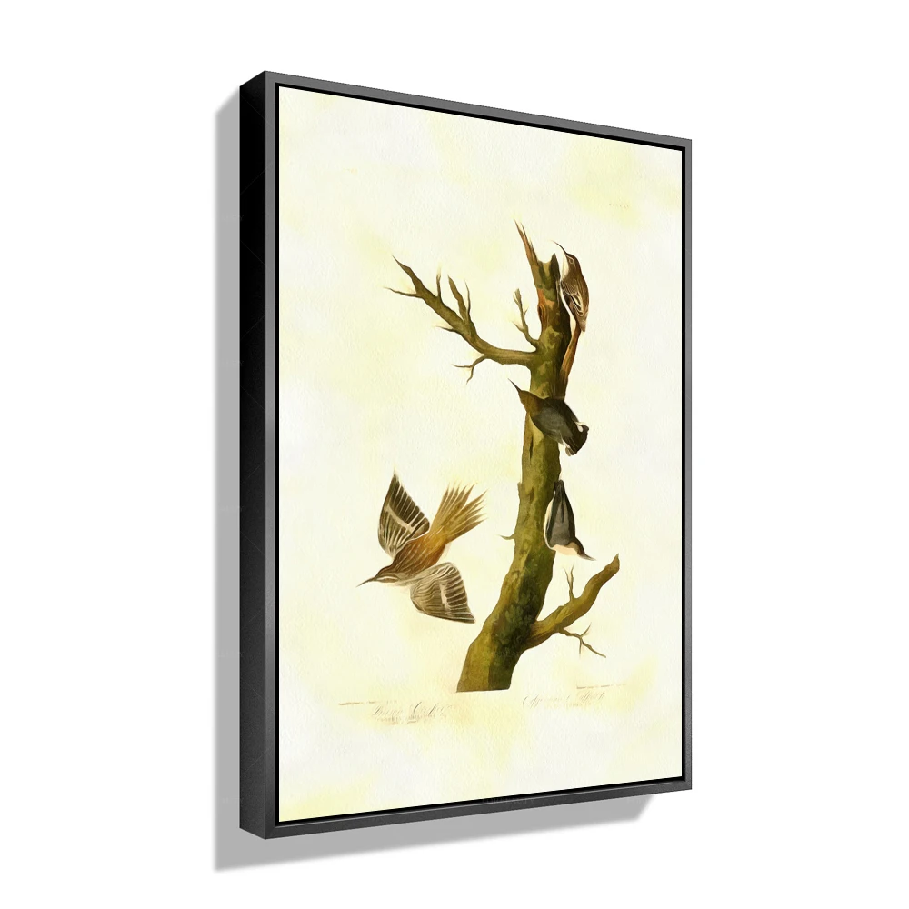 

Forbeauty Картина на холсте в рамке с изображением абстрактной птицы на дереве для домашнего декора