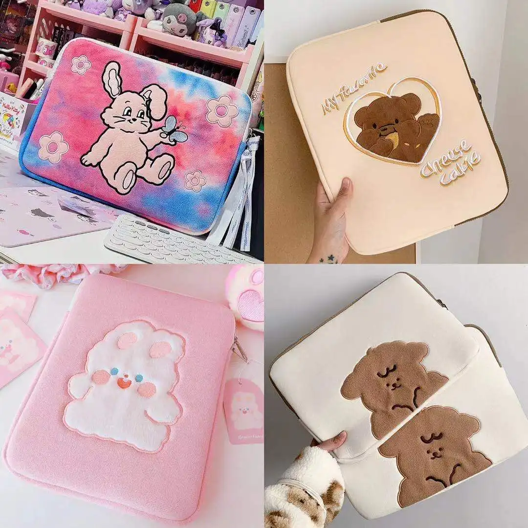 Cute Laptop Sleeves Carring Case 11 12 13 14 15 15.6 Inch Computer Bags for Macbook Ipad 9.7 10.2 10.9 Inch ASUS Laptop Sleeves