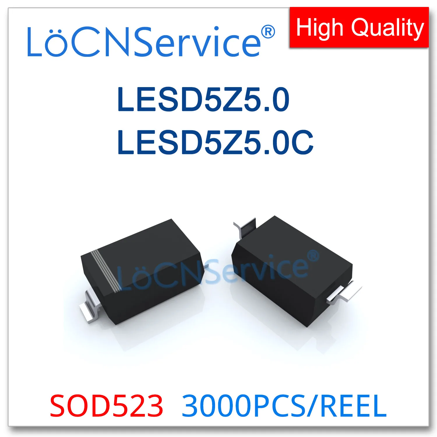 

LoCNService SOD523 3000PCS LESD5Z5.0T1G LESD5Z5.0CT1G LESD5Z5.0 LESD5Z5.0C 5V Uni Bi Direction Made in China ESD SC-79