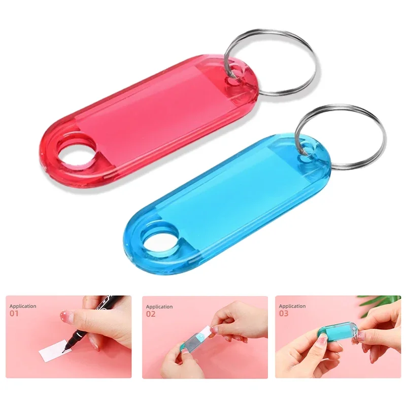 10/50 шт. 8 цветов разноцветные пластиковые брелки для ключей идентификационные