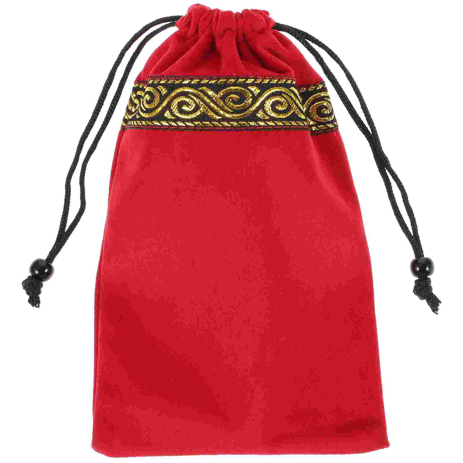 

Tarot Drawstring Jewelry Pouch Dice Storage Rune Fabric Gift Pouches Holiday Chinese Present Candy Treat Rustic Packing Wrapping