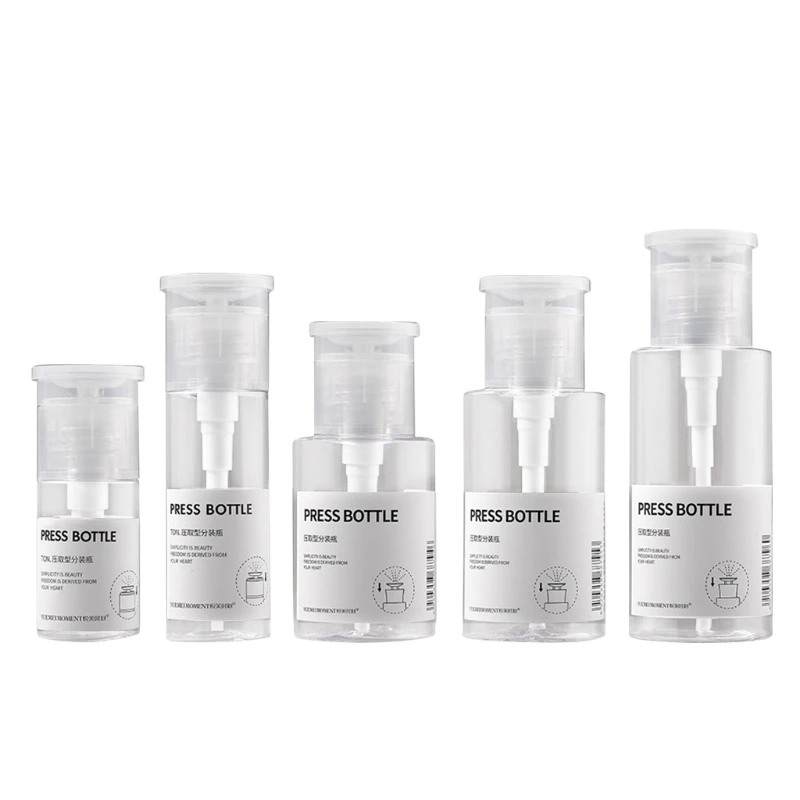 

30ml 50ml 80ml 100ml 120ml Refillable Pump Bottles Durable Dispenser Containers