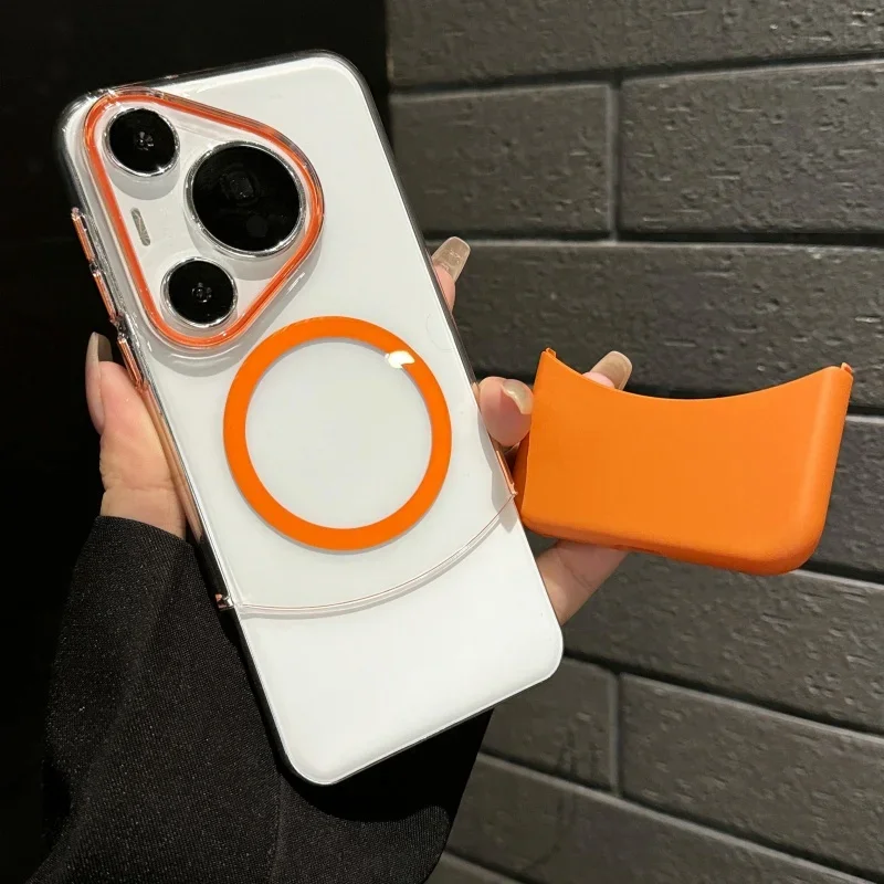 Цветной магнитный чехол для телефона Huawei Pura 70 Pro Plus Ultra Magsafe с защитой от падения и