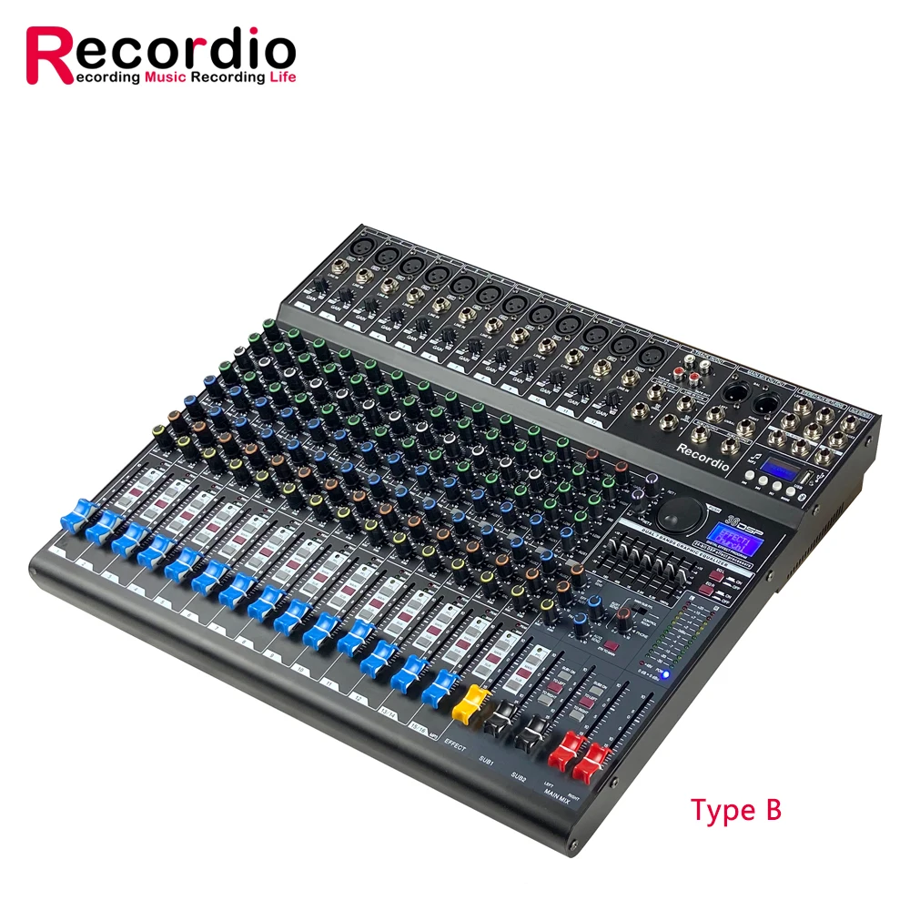 

GAX-EF16 Factory Best Selling 16 Channel Dj Professional Audio Digital Mixer Mixing Console