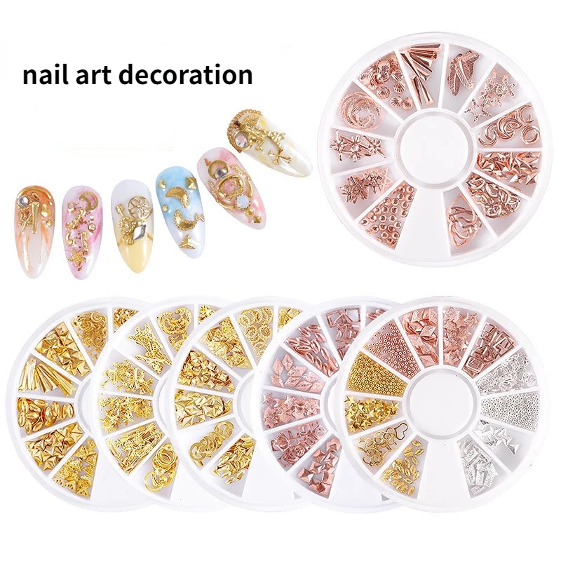 

1Box Mixed Color Chameleon Stone Nail Rhinestone Small Irregular Beads 3D Nails Art Decoration In Wheel Accessories