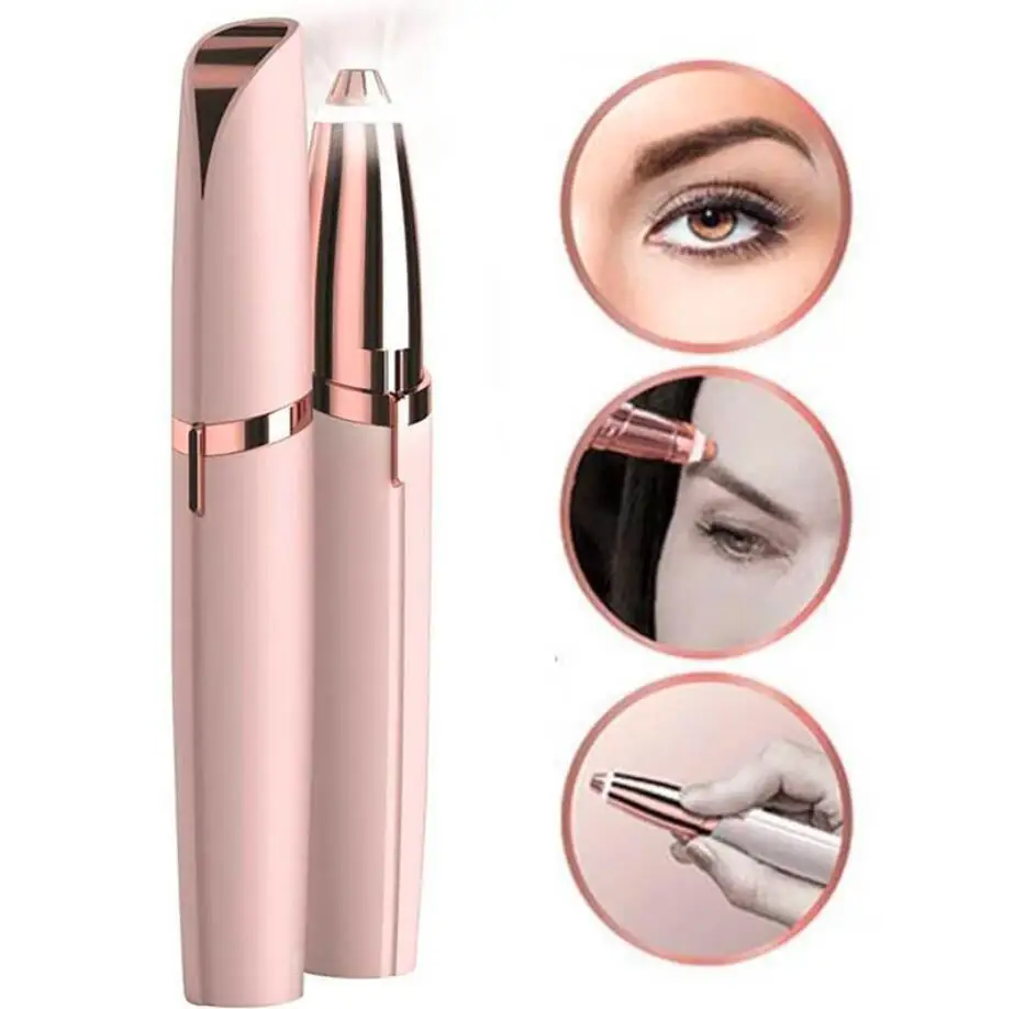 

Sdotter Electric Face Eyebrow Scissors Hair Trimmer Makeup Painless Eye Brow Epilator Mini Shaver Razors Portable Remover for Wo