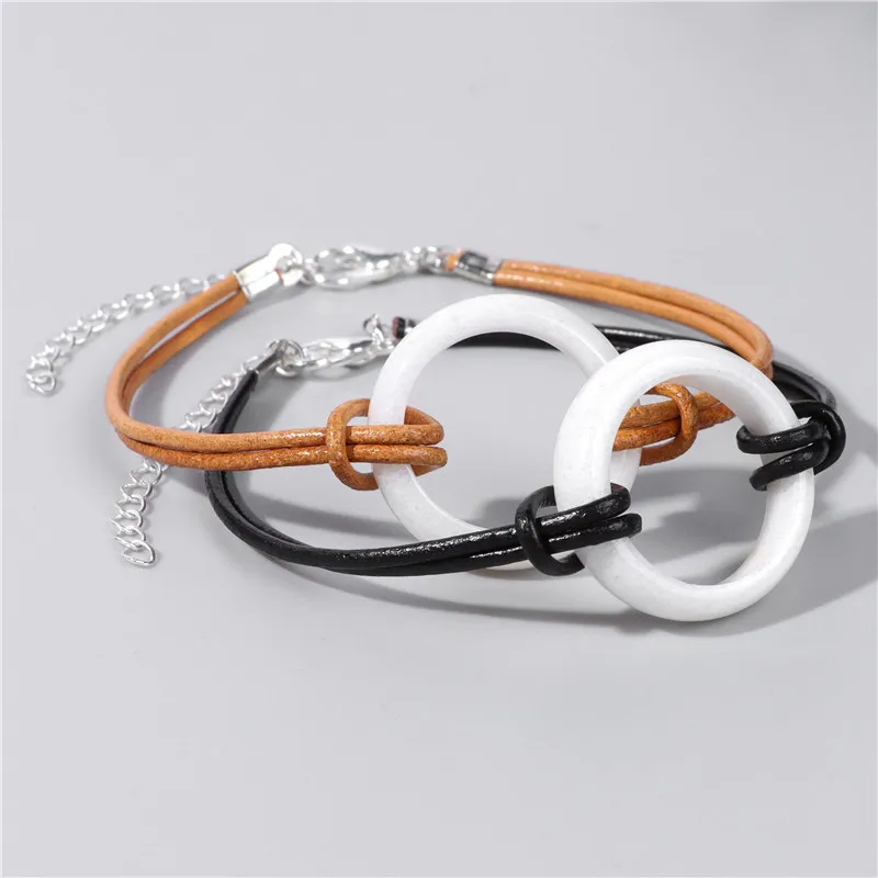 Очаровательный браслет из натурального камня плетеные браслеты парные