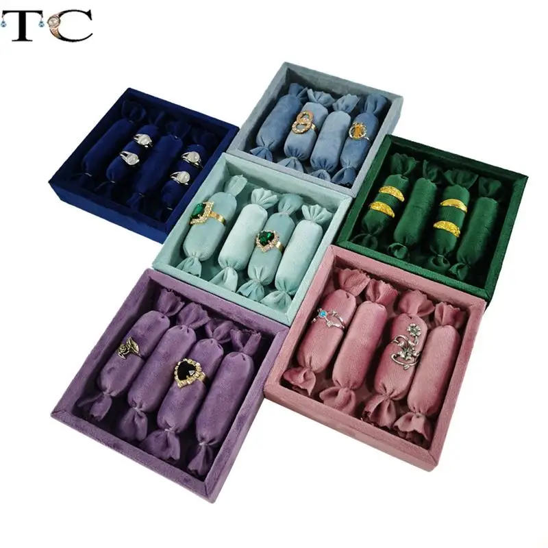 Вельветовая Подставка для хранения колец серег браслетов подвесок ожерелий