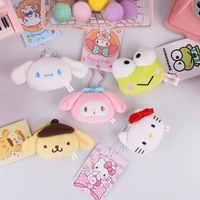 sanrio cartoon plush doll anime my melody girl cute backpack pendant action figure model toy bag decoration plush keychain gifts