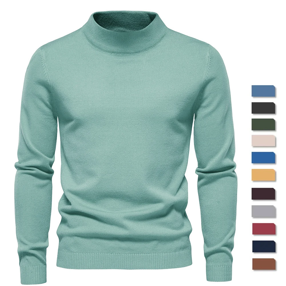 AIOPESON The Same Soft пуловер со средней шеей мужской повседневный однотонный зимний