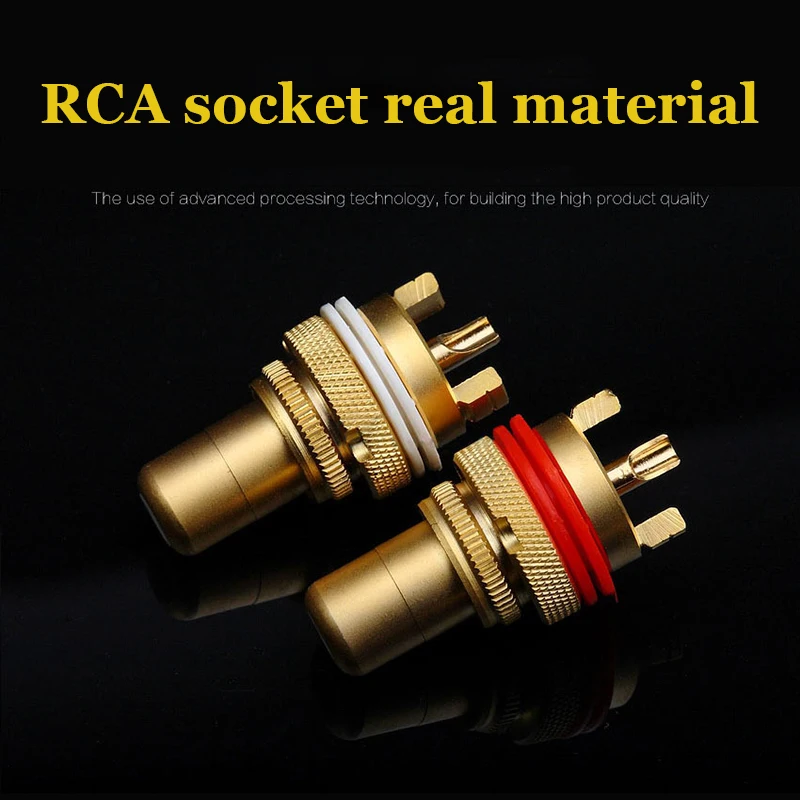 

YS367A Lotus Socket RCA Female Socket Adapters Gold Plated Purple Copper Plated Solder AV Amplifier Audio Terminals Connector