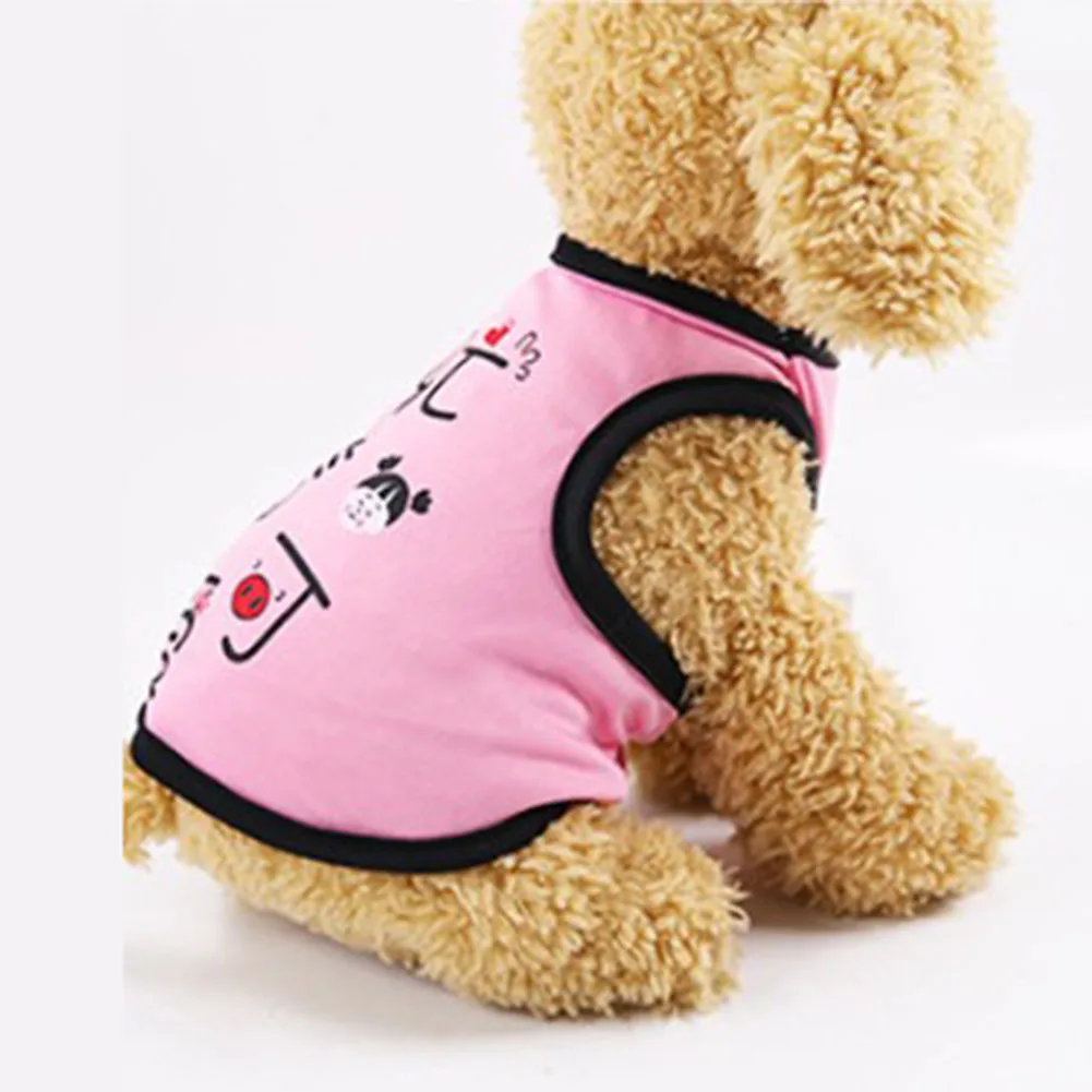 

Multi-size Small Dog Clothes Breathable And Refreshing Pets Cat Vest Multi-color Cute Terrier Dog T-shirt Fashionable Pets Vest