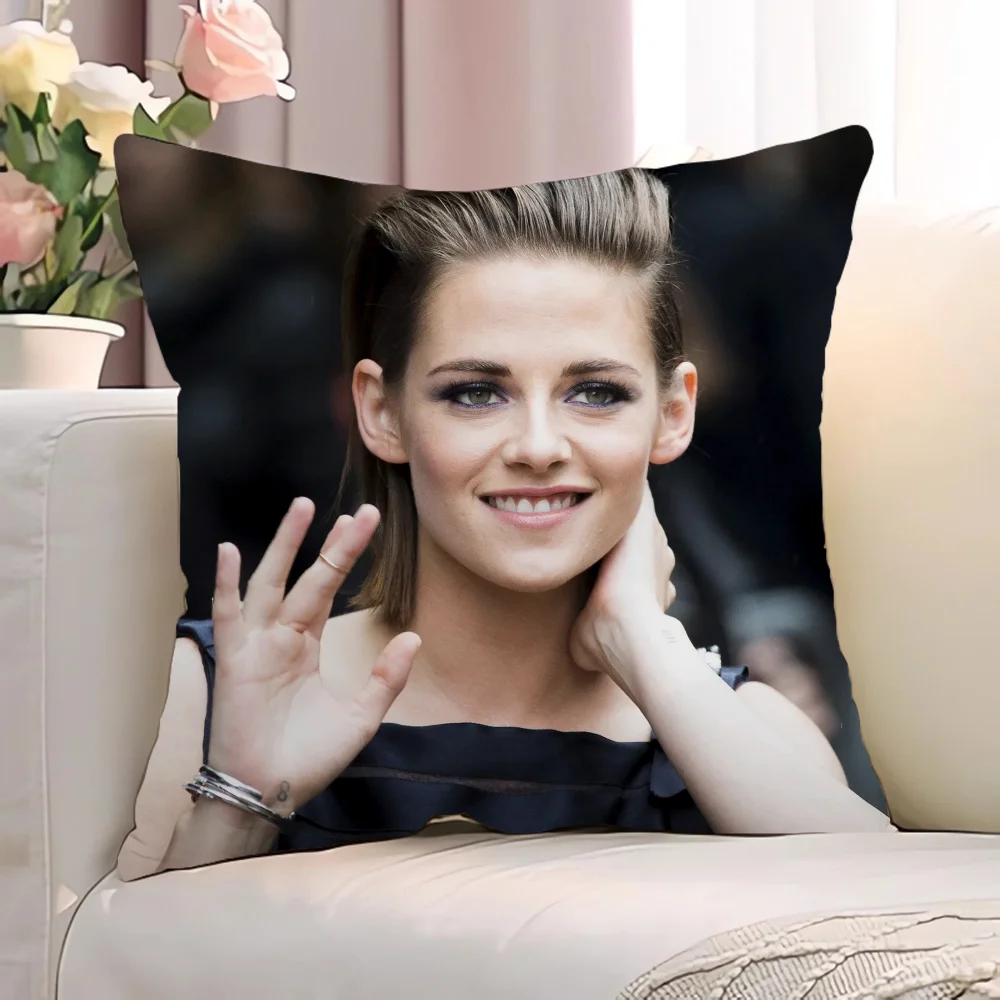 K-Kristen StewartS Декоративные Наволочки 45x45 См Полиэстер Хлопок Плед С Принтом