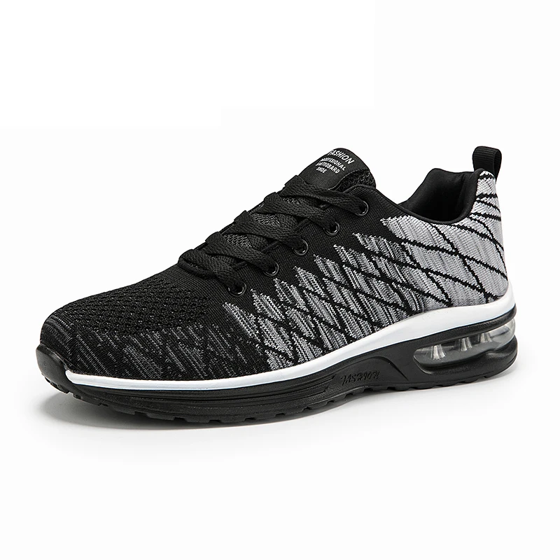 

Men Shoes Breathable Sneakers Outdoor Lightweight Flying Woven Air-Cushion Sports Shoes Shock-Absorbing Shoes