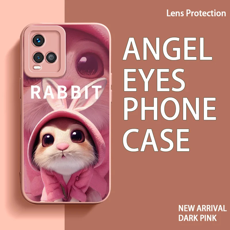 

Case for vivo Y21 Y21A Y21E Y21G Y21S Y21T Y31 Y33T Y33S Y32 Y50 Y51 Y51A Y53S Y67 V5 Lite Big Eyed Double eared Rabbit