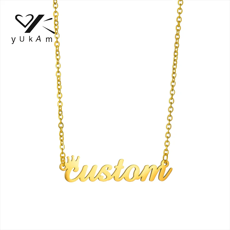 YUKAM O Chain Aesthetic Necklaces Trendy Women's Necklace 2022 Special Customized Gifts Custom Stainless Personalized Name Steel
