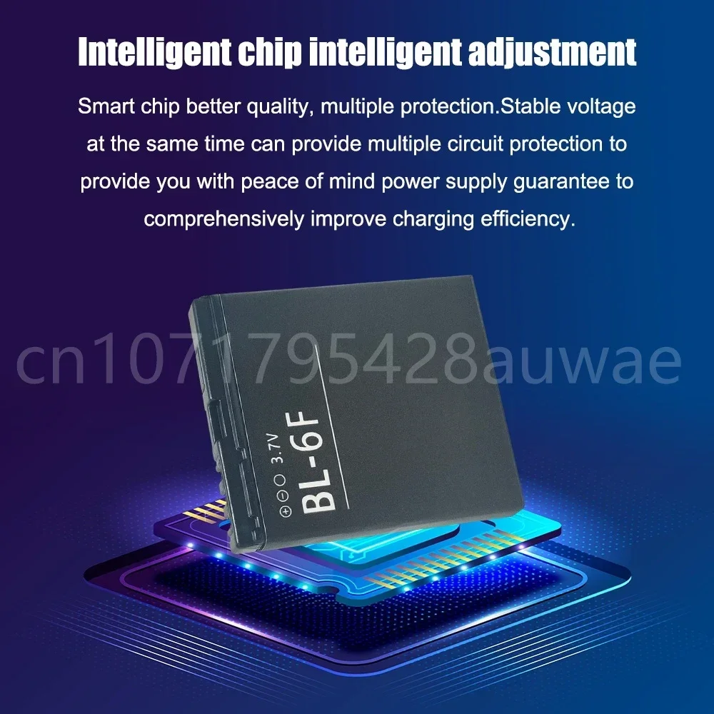 3.7V 1200mAh BL-6F Phone Replacement Li-ion Battery for Nokia N78 N79 N95 6788 6788I BL6F Batteries