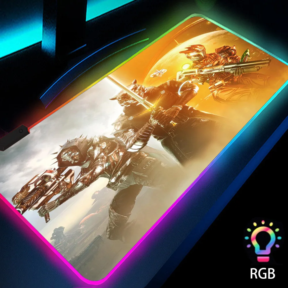 

Destiny 2 Gamer Backlit Mouse Pads Mouse Pad Rgb Gaming Mats Led Mousepad Xxl Machine Large Big Size Mous Pad 900x400 Desk Mat