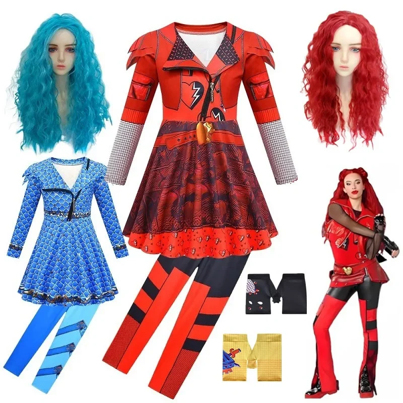 D-Descendants 4 красный карнавальный костюм Kylie Cantrall на Хэллоуин The Rise of Red Wonderland Starlight Heirs