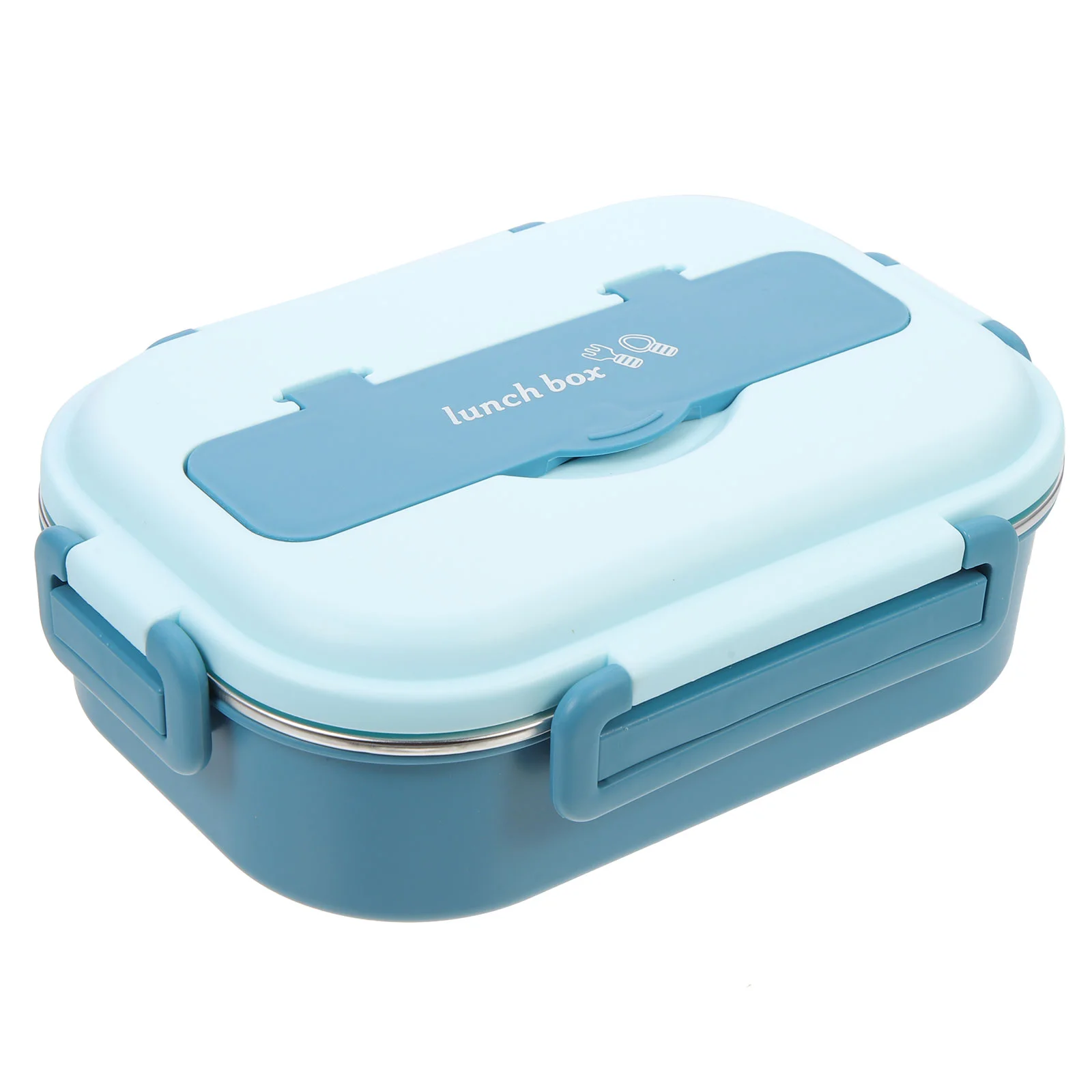 

Portable Snack Containers Divider Lunch Box Holder Bento Case Food Stainless Steel Adult Child