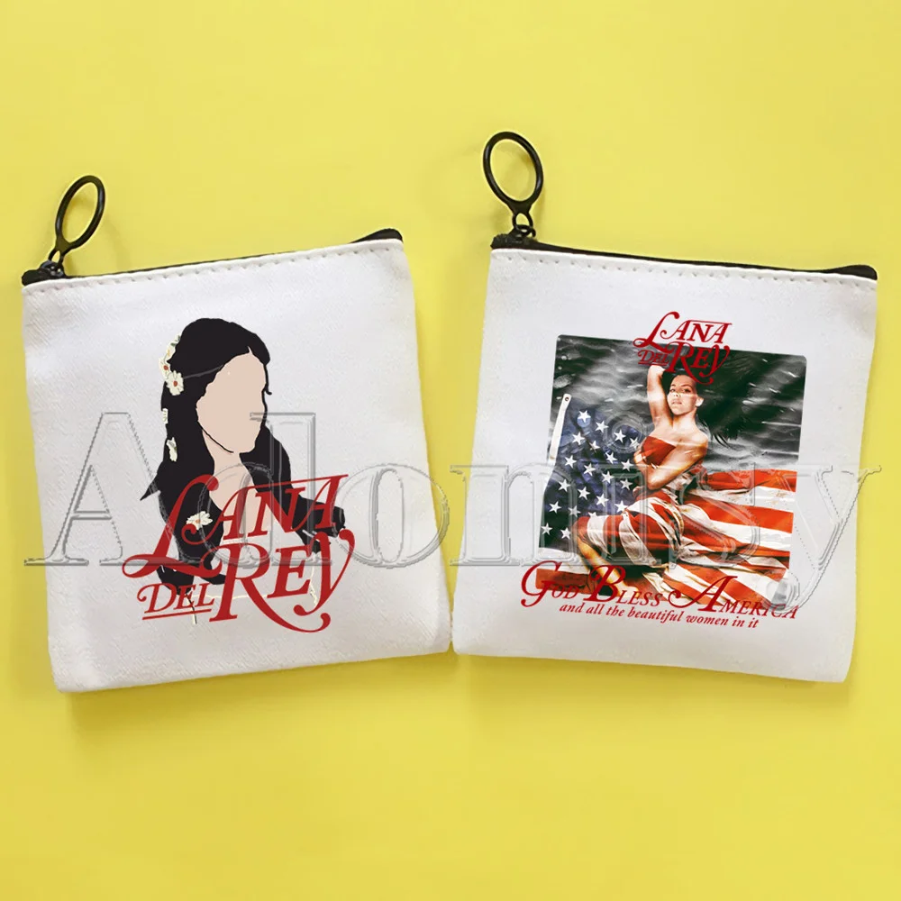 Lana Del Rey New Women's Bag Pure White Bag Handmade Cloth Bag Coin Purse Whiteboard  Bag Handbag