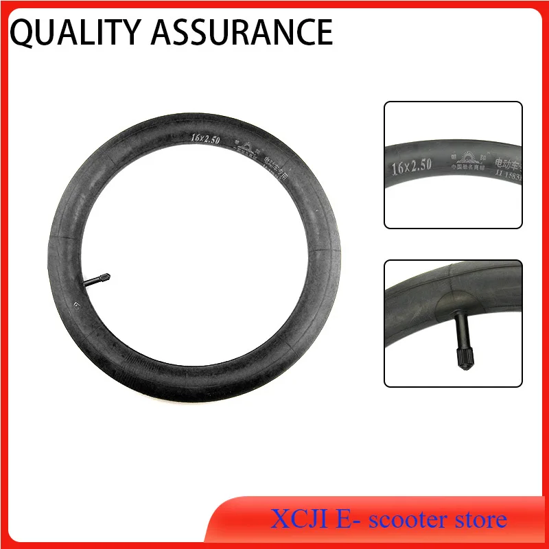 16x2.50 Pneumatic Inner Tube 16 Inch Inner Camera with A Straight Vavle Stem for Electric Scooter ATV Dirt Bike Motorcycle