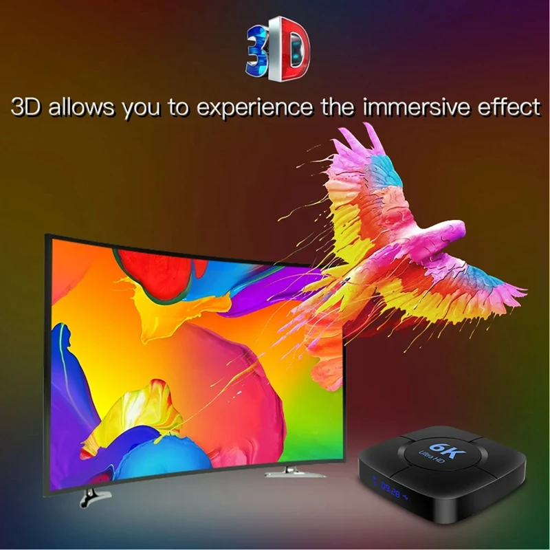 ТВ-Приставка Smart 6K Android 10 Allwinner H616 Quad Core 2 4G/5 ГГц Wifi BT 32 Гб 4K HD