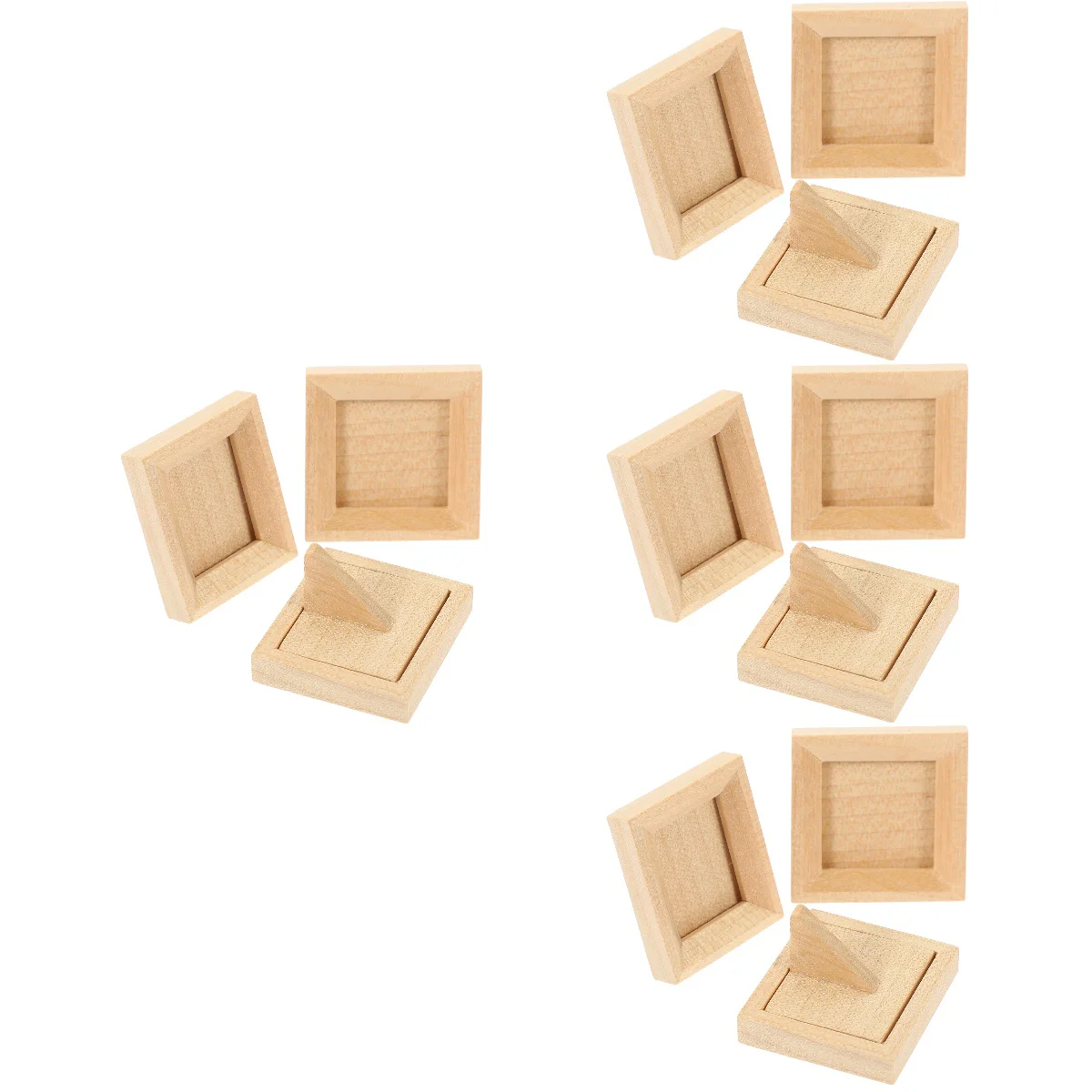 

Miniature Picture Frame Dollhouse Photo Tabletop Miniatures Unfinished Wood Frames
