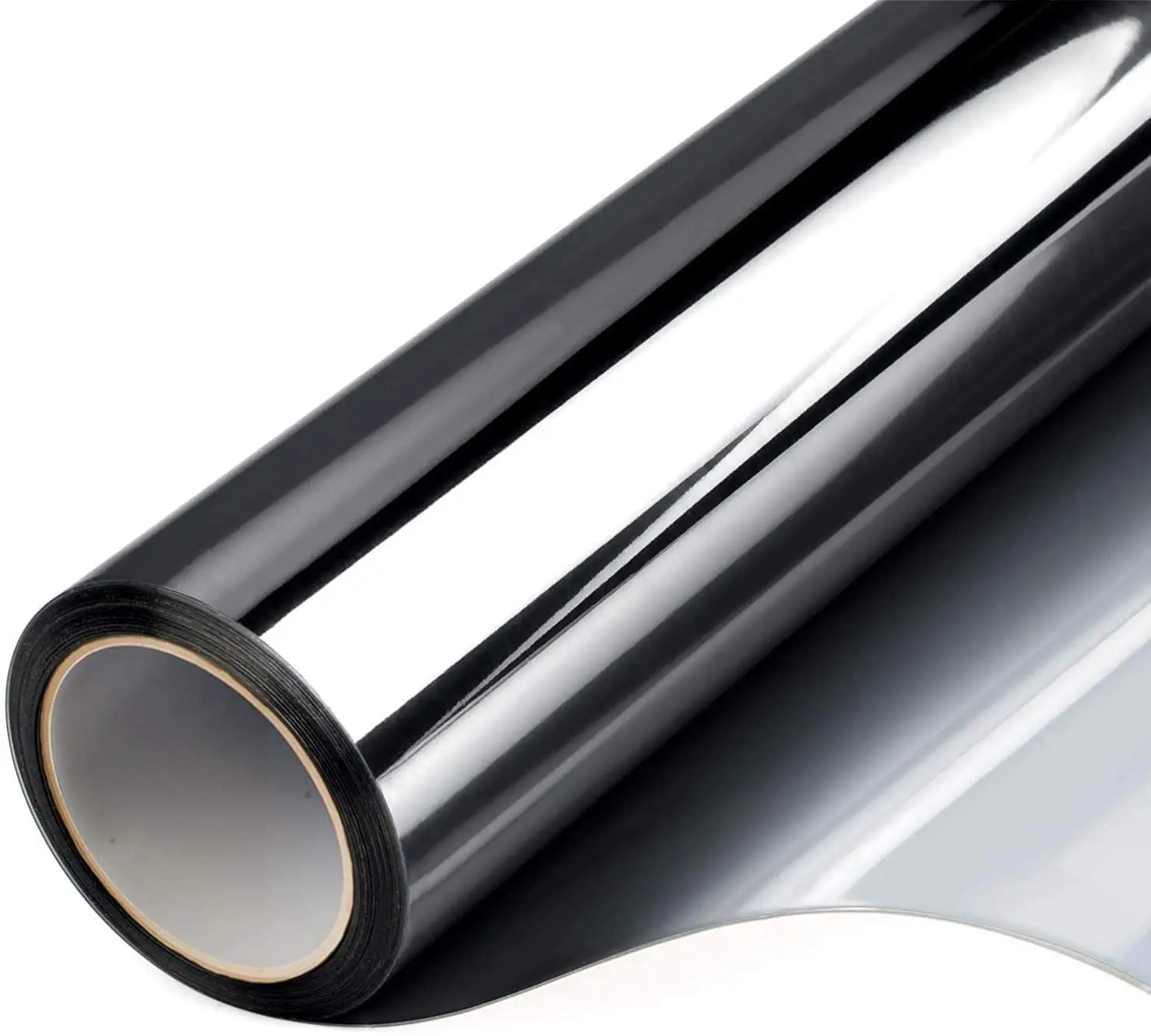 

Black One Way Mirror Window Film Daytime Privacy Self Adhesive Decorative Heat Control Anti UV Window Tint for Home and Office
