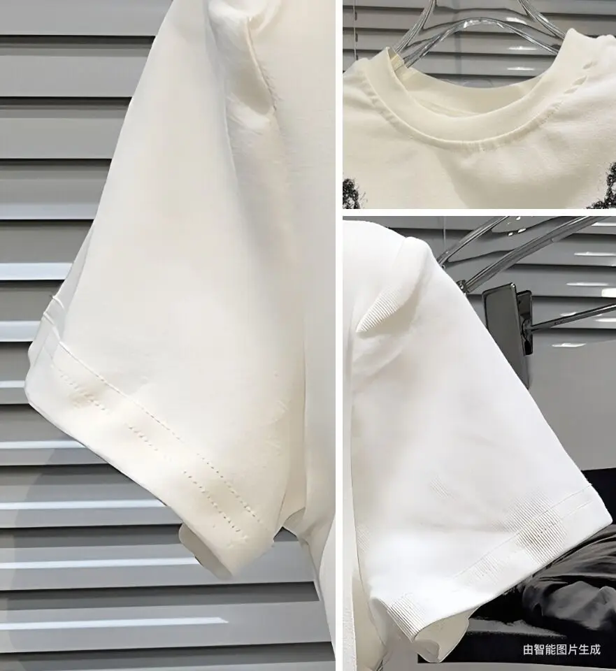 Новинка 2024 женские футболки Забавный принт бикини Наплечные подушечки футболка