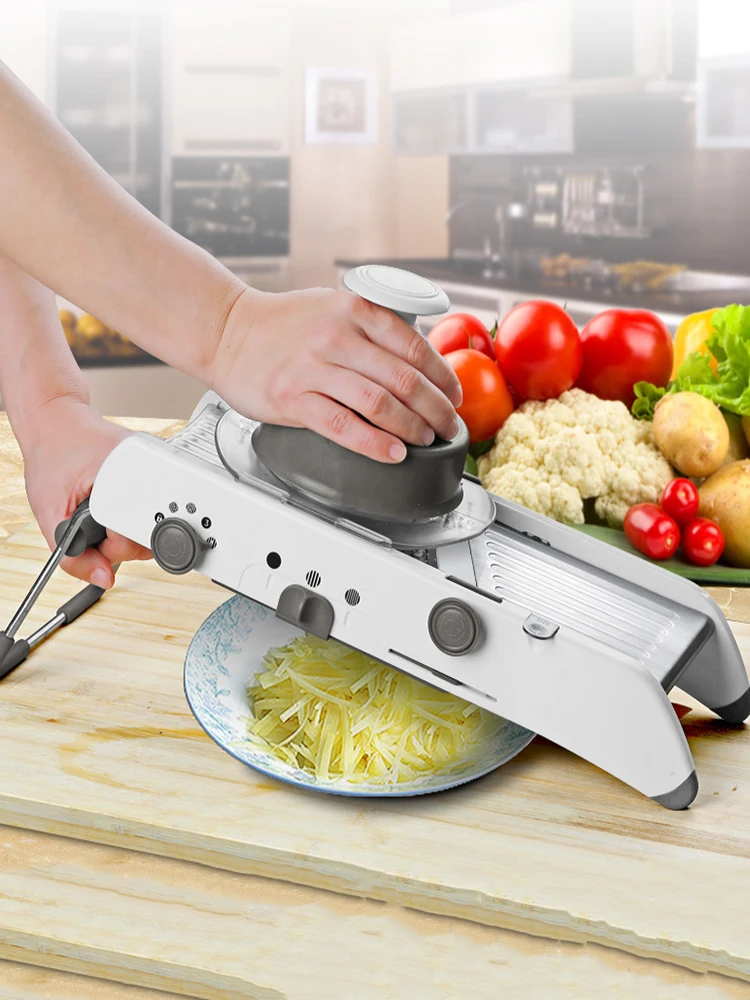 

Vegetable Cutter Grater Fruit Onion Potato Slicer Manual Stainless Steel Adjustable Blades Peeler Kitchen Gadgets Accessories
