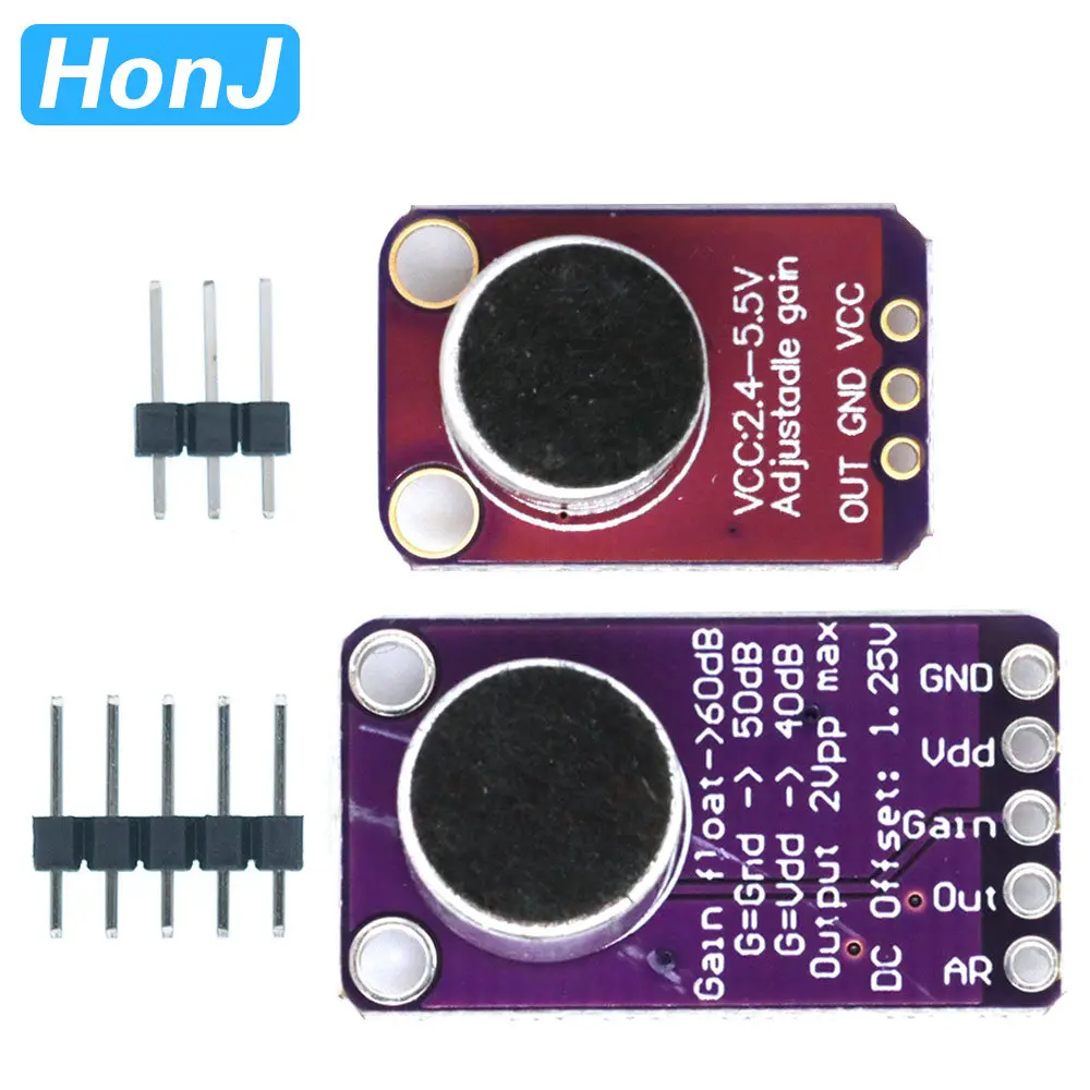 Микрофонный усилитель MAX4466 Electret, модуль MAX4466 с регулируемым коэффициентом усиления для микрофона Arduino MAX9814, плата AGC, звуковой датчик