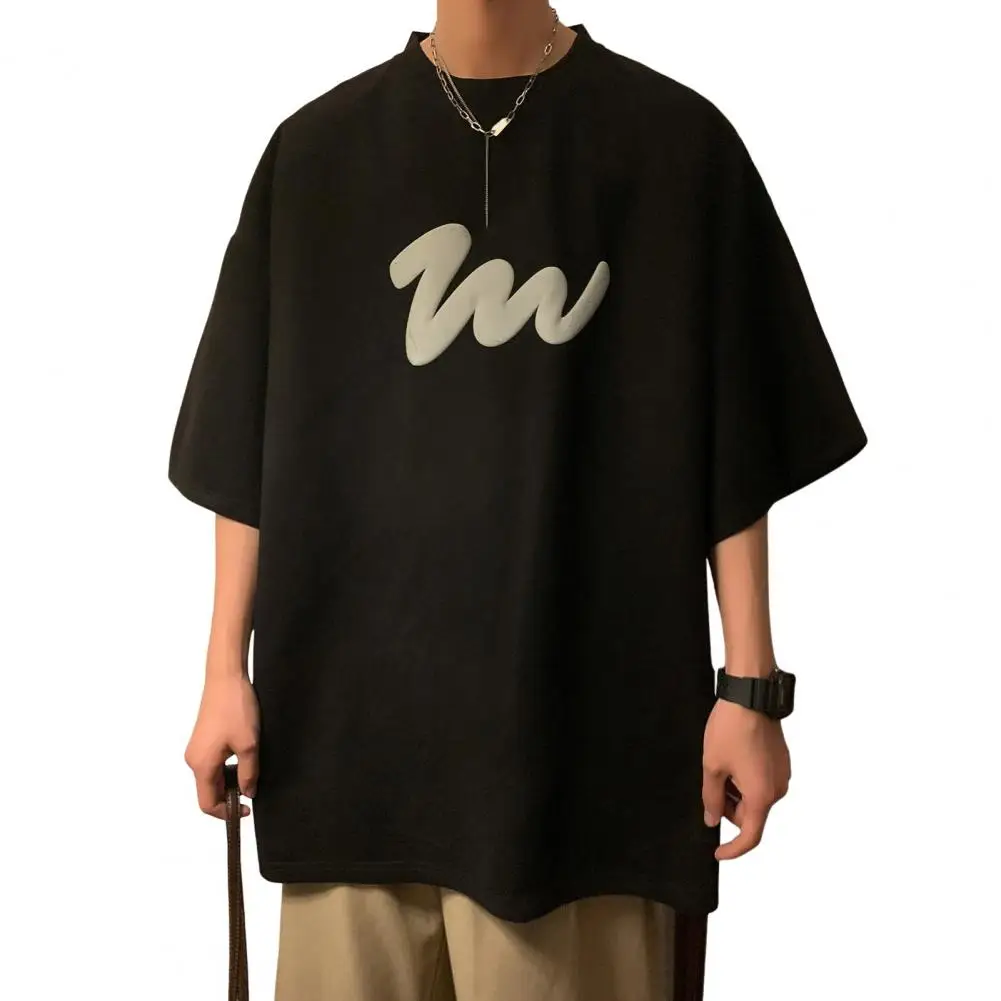 Футболка мужская с коротким рукавом повседневный топ круглым вырезом стильная