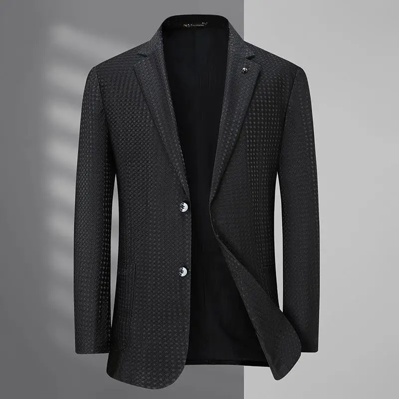 

5614-Men's small suit spring and autumn leisure business suit Korean version light cooked wind trend tide slim men's jacket